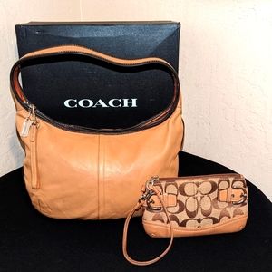 Coach Vintage 9293 SOHO Ergo Leather Hobo Shoulderbag Satchel w/BONUS Wristlet
